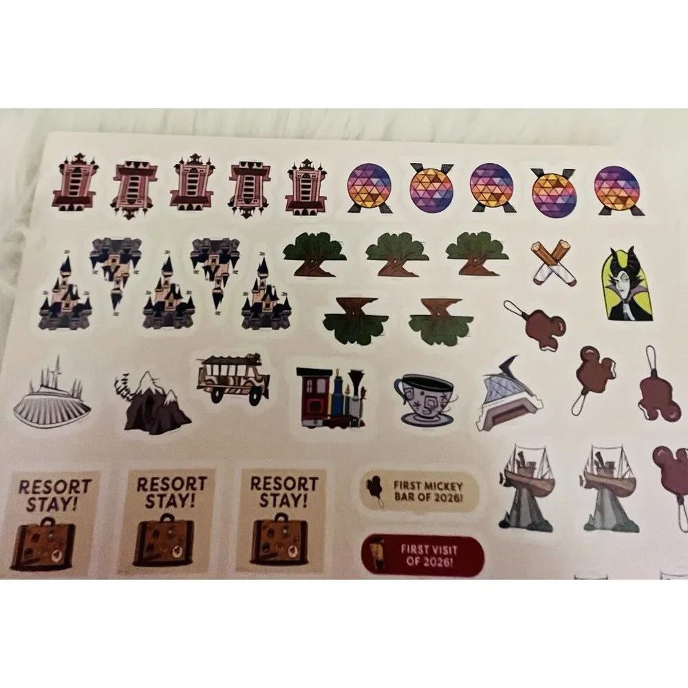 NEW 2026 Walt Disney World Annual Passholder Exclusive Wall Calendar & Stickers